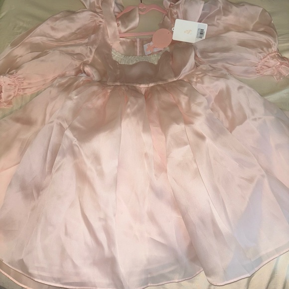 The Da Vinci Puff Dress Peach Fuzz - Picture 1 of 2